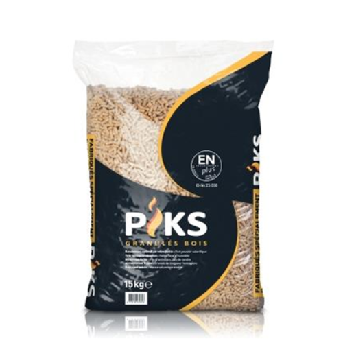 Granulés bois PIKS – 15 kg – DINplus